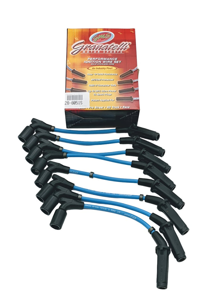 Granatelli 20-23 GM LT2 6.2L Straight Boot Hi-Perf Coil-Near-Plug Ignition Wire Connector Kit - Blue Granatelli Motor Sports