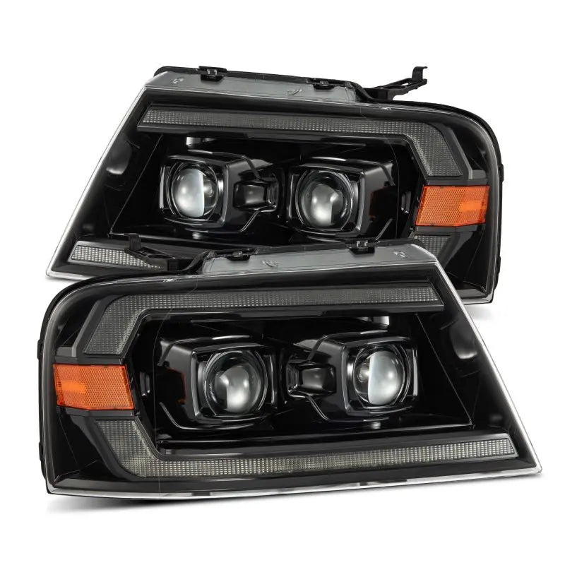 AlphaRex 04-08 Ford F150 PRO-Series Projector Headlights Chrome w/ Sequential Signal and DRL AlphaRex