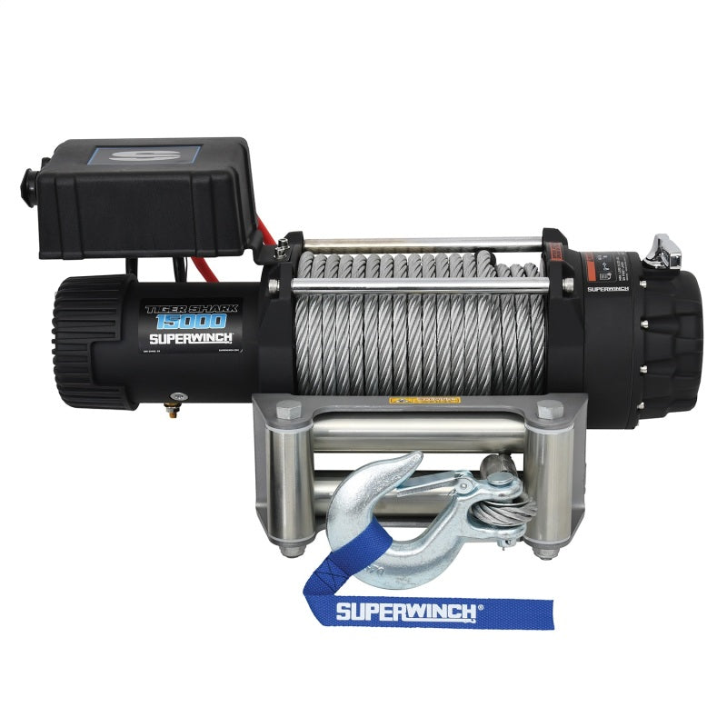 Superwinch 15000 LBS 12V DC 7/16in x 82ft Wire Rope Tiger Shark 11500 Winch Superwinch