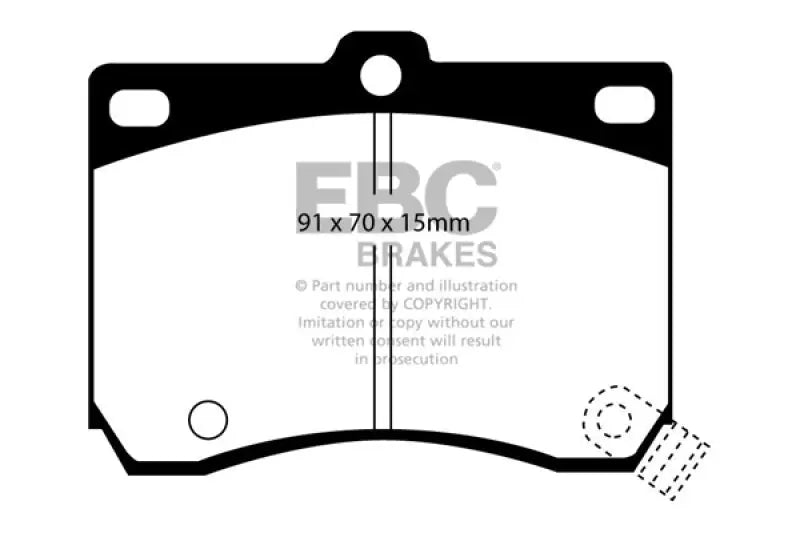 EBC 91-96 Ford Escort 1.8 Yellowstuff Front Brake Pads EBC