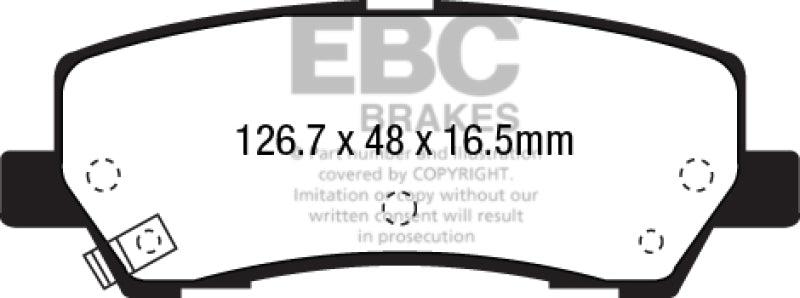 EBC 2015+ Ford Mustang 5.0L Bluestuff Rear Brake Pads-Brake Pads - Racing-EBC