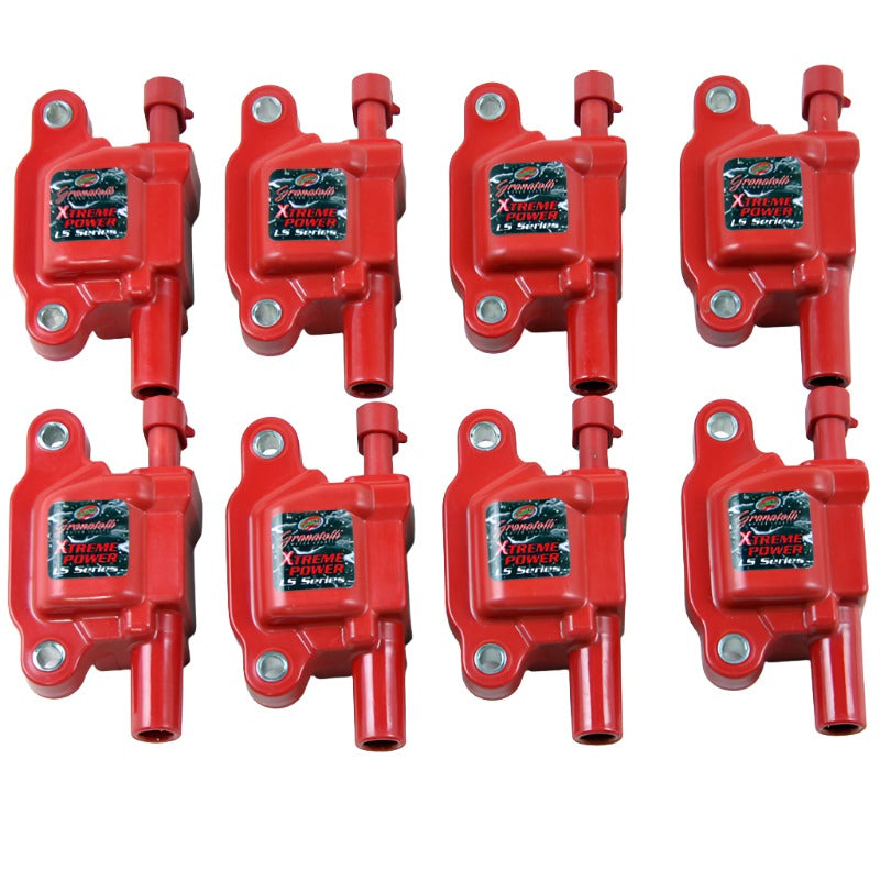 Granatelli 05-13 GM LS1/LS2/LS3/LS4/LS5/LS6/LS7/LS9/LSA Hi-Perf Coil Packs - Red (Set of 8) Granatelli Motor Sports