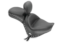 Load image into Gallery viewer, Mustang 06-21 Kawasaki Vulcan 900 Classic, Custom Touring 1PC Seat w/Driver Backrest Studs - Black Mustang Motorcycle