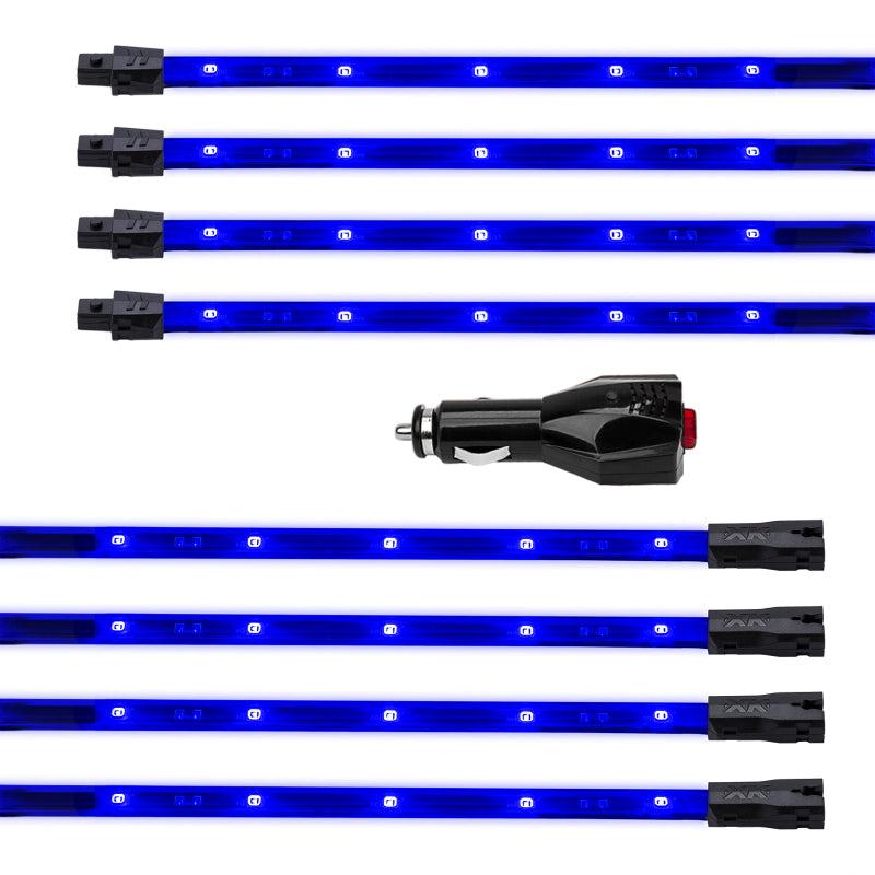 XK Glow Tube Single Color Underglow LED Accent Light Car/Truck Kit Blue - 8x24In-Light Accessories and Wiring-XKGLOW