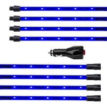 Load image into Gallery viewer, XK Glow Tube Single Color Underglow LED Accent Light Car/Truck Kit Blue - 8x24In-Light Accessories and Wiring-XKGLOW