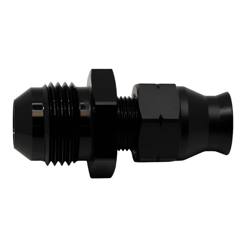 DeatschWerks 8AN Male Flare to 5/16in Hardline Compression Adapter - Anodized Matte Black-Fuel Components Misc-DeatschWerks