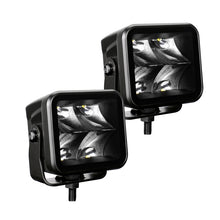Load image into Gallery viewer, Go Rhino Xplor Blackout Series Cube LED Spot Light Kit (Surface/Threaded Stud Mnt) 2x2 - Blk (Pair) Go Rhino