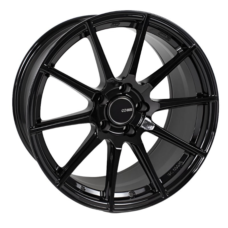 Enkei TS10 18x8 5x114.3 40mm Offset 72.6mm Bore Black Wheel-Wheels - Cast-Enkei