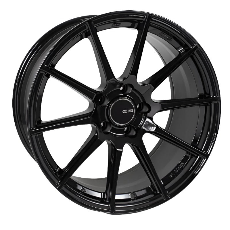 Enkei TS10 18x8.5 45mm Offset 5x100 Bolt Pattern 72.6mm Bore Dia Black Wheel Enkei