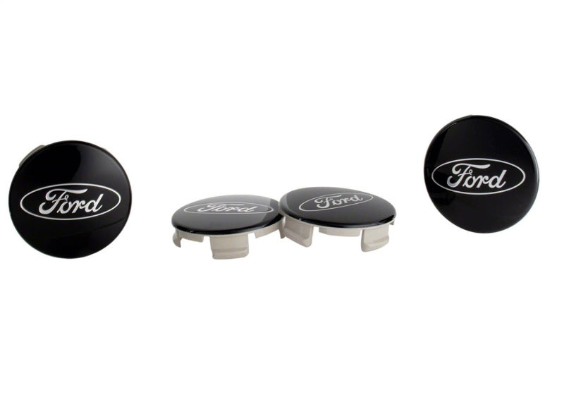 Ford Racing Ford Truck/SUV Black And Chrome Wheel Center Cap Kit Ford Racing