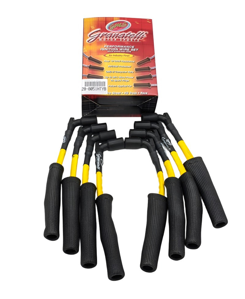 Granatelli 20-23 GM LT2 6.2L V8 Hi-Perf Coil-Near-Plug Wire Conn Kit w/Ylw Jacket/Blk Sleeve Granatelli Motor Sports