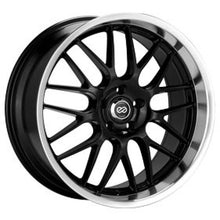 Load image into Gallery viewer, Enkei Lusso 18x8 40mm Offset 5x120 Bolt Pattern Black w/ Machine Lip Wheel Enkei