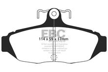 Load image into Gallery viewer, EBC 87-93 Ford Mustang 5.0 Redstuff Rear Brake Pads EBC