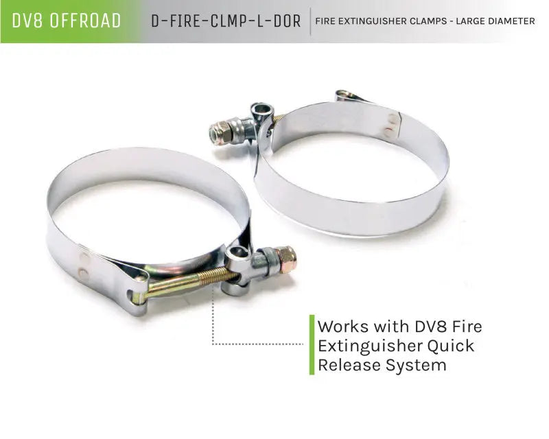 DV8 Offroad Fire Extinguisher Mount Clamps - Large DV8 Offroad