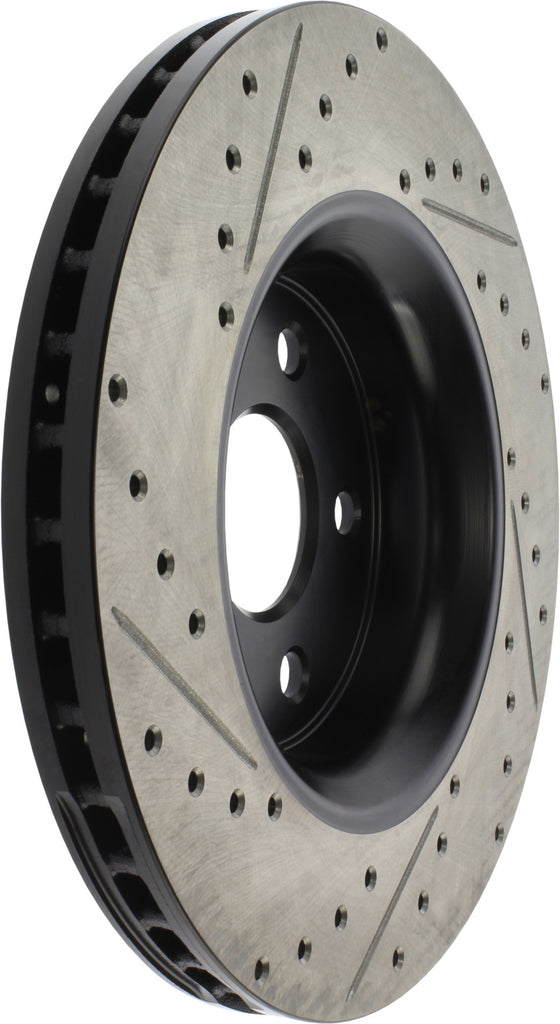 StopTech 11-12 Dodge Durango Sport Drilled & Slotted Front Passenger-Side Brake Rotor-Brake Rotors - Slot & Drilled-StopTech