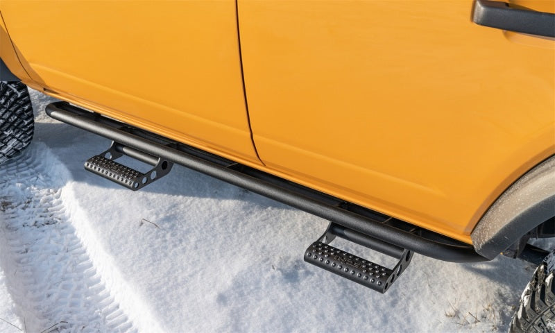 N-Fab RKR Step System 2021 Ford Bronco 4 Door - Tex. Black - 1.75in-Body Armor & Rock Rails-N-Fab