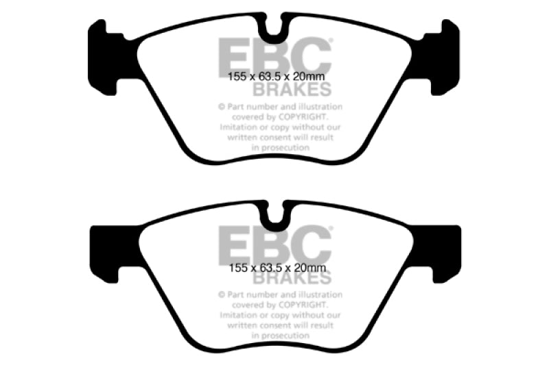 EBC 08-10 BMW 128 3.0 Yellowstuff Front Brake Pads-Brake Pads - Performance-EBC