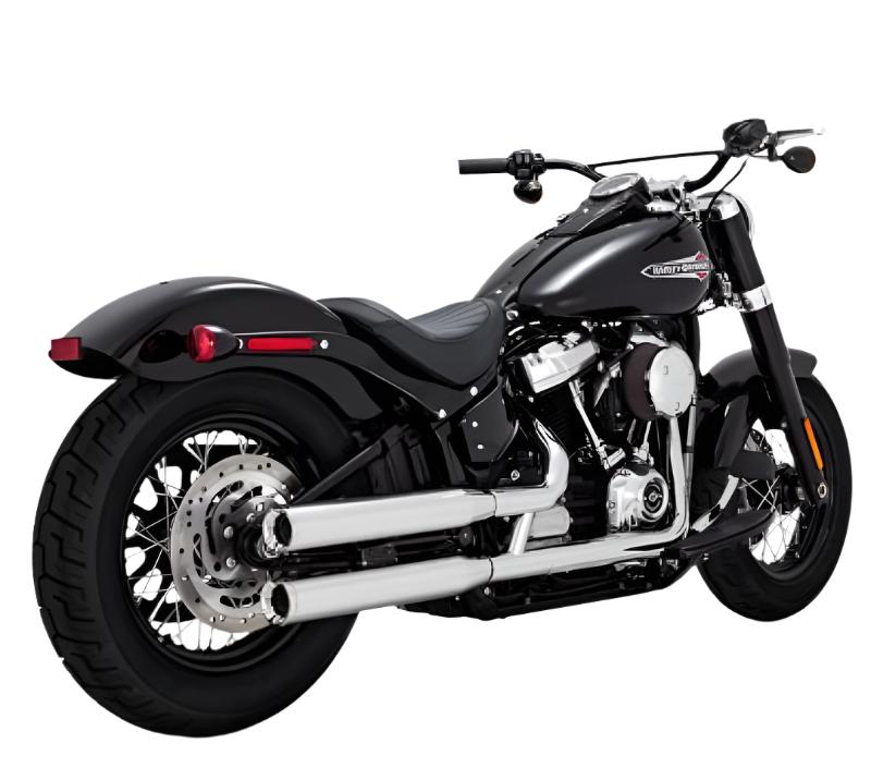 Vance & Hines HD Softail 18-22 Eliminator S/OS Chrome Slip-On Exhaust Vance and Hines