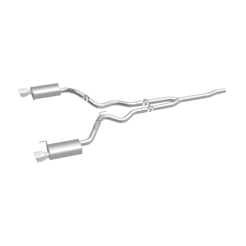 MagnaFlow Cat Back, SS, 2.5in, Street, Dual Split Polished 4.5in Tips 2015 Ford Mustang Ecoboost Magnaflow