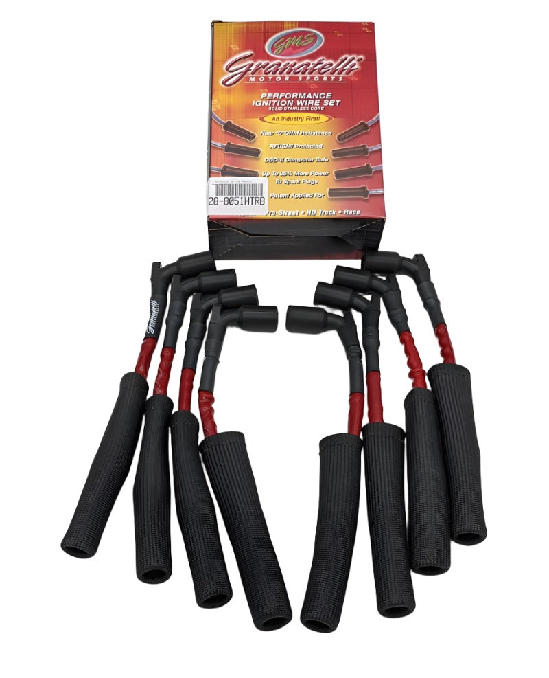 Granatelli 20-23 GM LT2 6.2L Hi-Perf Coil-Near-Plug Wire Connector Kit w/Red Jacket/Black Sleeve Granatelli Motor Sports