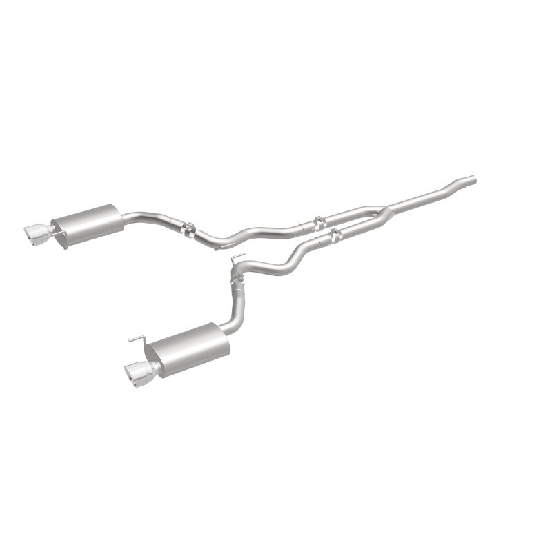 MagnaFlow Cat Back, SS, 2.5in, Street, Dual Split Polished 4.5in Tips 2015 Ford Mustang Ecoboost Magnaflow