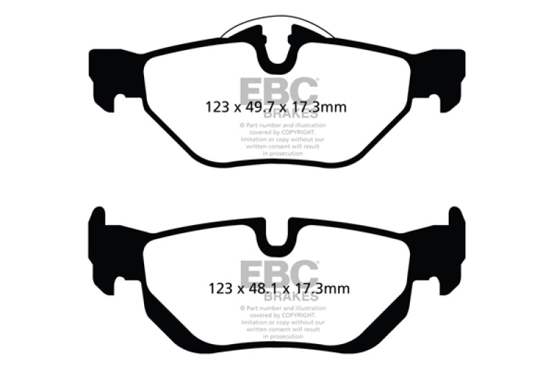 EBC 13+ BMW X1 2.0 Turbo (28i) Ultimax2 Rear Brake Pads-Brake Pads - OE-EBC