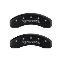Load image into Gallery viewer, MGP 4 Caliper Covers Engraved Front &amp; Rear Raptor Red finish silver ch-Caliper Covers-MGP