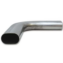 Load image into Gallery viewer, Granatelli 3in Oval Stainless Steel Horizontal 90 Deg Bend 4.5in Bend Radius Tubing Granatelli Motor Sports
