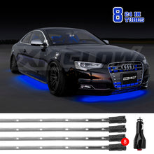 Load image into Gallery viewer, XK Glow Tube Single Color Underglow LED Accent Light Car/Truck Kit Blue - 8x24In-Light Accessories and Wiring-XKGLOW