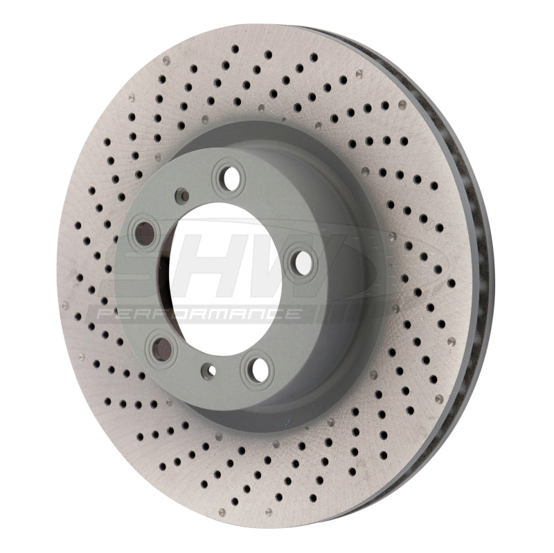 SHW 09-16 Porsche 911 Carrera w/o Ceramic Brake Left Front Drill-Dimp MB Brake Rotor (99735140101) SHW Performance