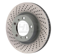 Load image into Gallery viewer, SHW 09-16 Porsche 911 Carrera w/o Ceramic Brake Left Front Drill-Dimp MB Brake Rotor (99735140101) SHW Performance
