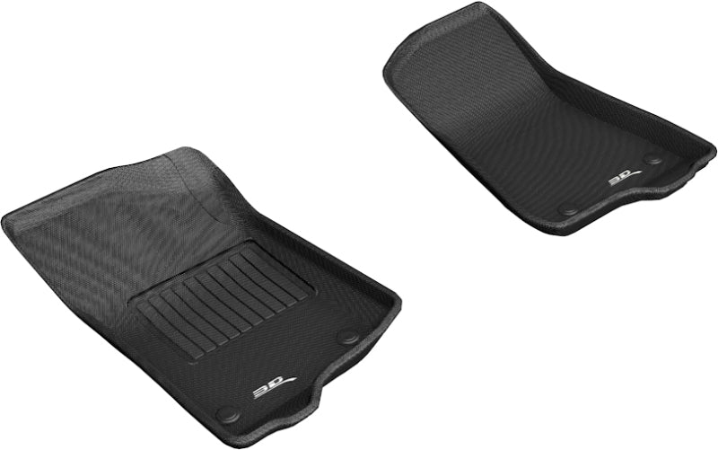 3D MAXpider 2018-2020 Jeep Wrangler JL Sport/Gladiator Jt Kagu 1st Row Floormat - Black-Floor Mats - Rubber-3D MAXpider