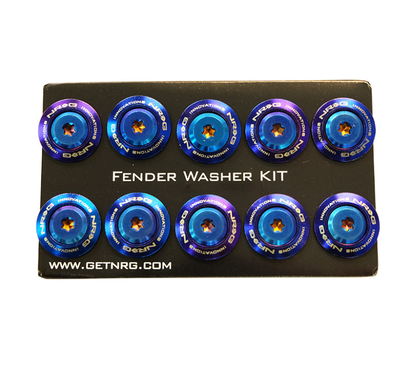 NRG Fender Washer Kit (TI Series) M6 Bolts For Plastic (TI Burn Washer/TI Burn Screw) - Set of 10 NRG