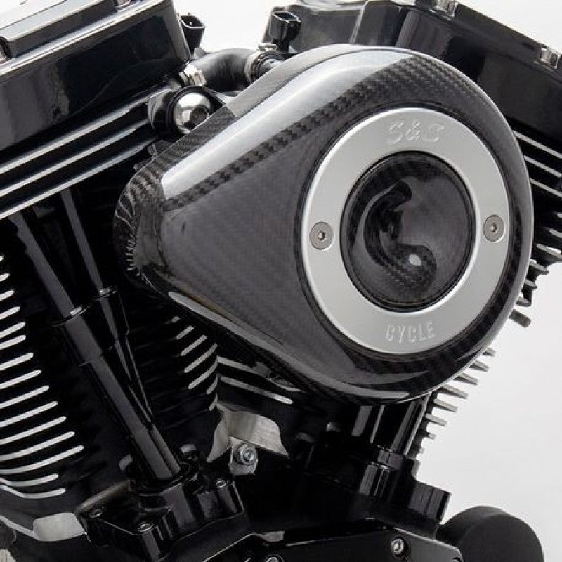 S&S Cycle 01-15 Fuel-Injected Softail Models Stealth Air Cleaner Kit w/ Carbon Fiber Cover-Air Intake Components-S&S Cycle