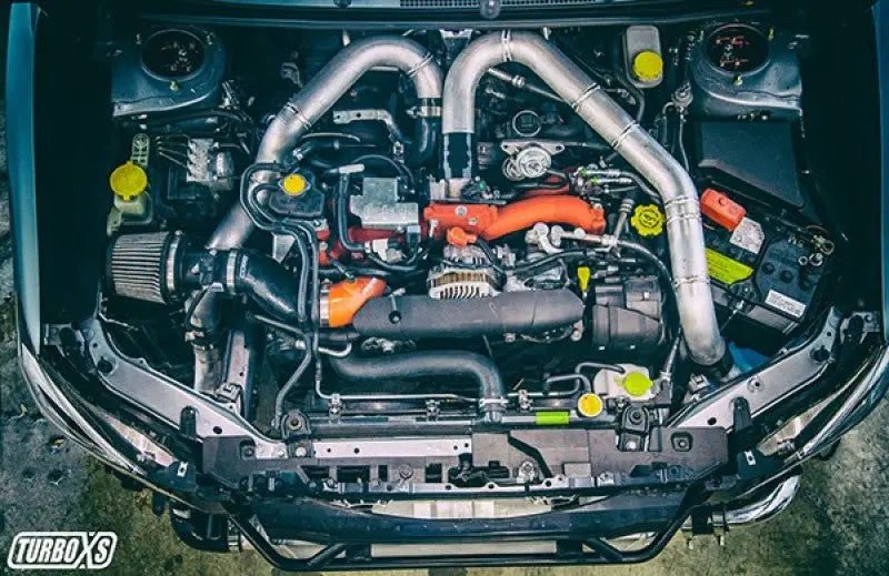 Turbo XS FMIC 2015-2017 Subaru STi - Wrinkle Black Pipes Turbo XS