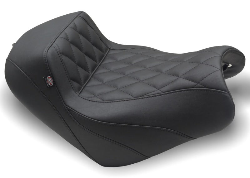 Mustang 15-23 Kawasaki Vulcan S Solo Seat Diamond Stitch - Black Mustang Motorcycle