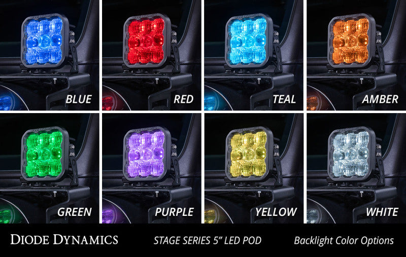 Diode Dynamics SS5 Pro Universal CrossLink 8-Pod Lightbar - White Combo Diode Dynamics