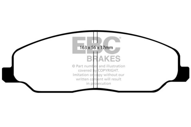 EBC 05-10 Ford Mustang 4.0 Bluestuff Front Brake Pads-Brake Pads - Racing-EBC