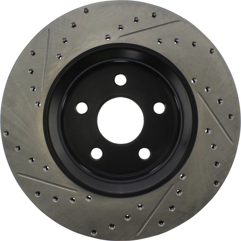 StopTech 11-12 Dodge Durango Sport Drilled & Slotted Front Passenger-Side Brake Rotor-Brake Rotors - Slot & Drilled-StopTech