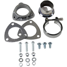Load image into Gallery viewer, Granatelli 2.5in V-Band to Straight Connection Cutout w/Gaskets (3-Bolt) Granatelli Motor Sports