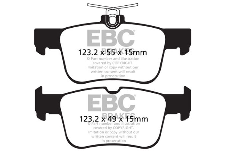 EBC 13+ Ford Fusion 1.6 Turbo Yellowstuff Rear Brake Pads-Brake Pads - Performance-EBC