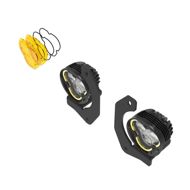 KC HiLiTES FLEX ERA 3 Dual Mode SAE Fog Lights - 2-Light Master Kit for Jeep JK/JL/JT Steel Bumpers KC HiLiTES