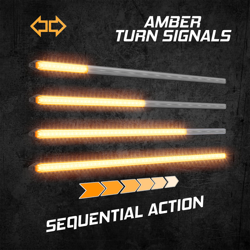 XK Glow 11In Switchback Grill Lights with Start-up Animation & Sequential Turn Signals-Light Bars & Cubes-XKGLOW