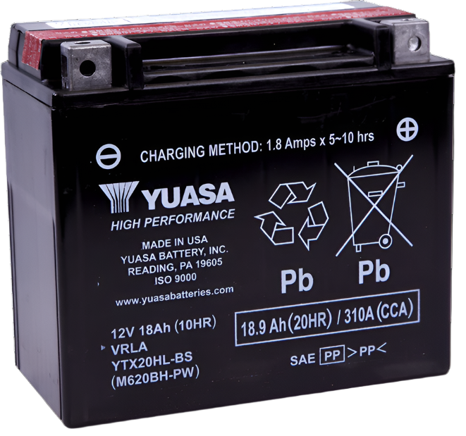 Yuasa YTX20HL-BS-PW High Performance AGM Battery (Bottle Supplied)-Batteries-Yuasa Battery