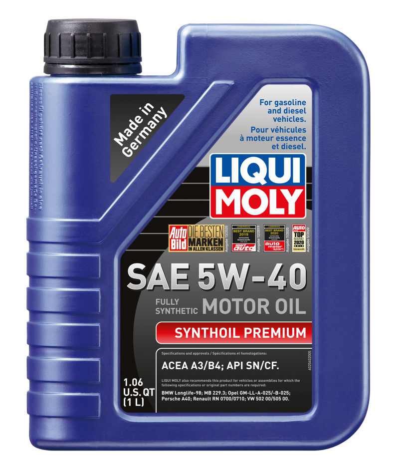 LIQUI MOLY 1L Synthoil Premium Motor Oil SAE 5W40 LIQUI MOLY