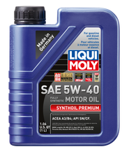 Load image into Gallery viewer, LIQUI MOLY 1L Synthoil Premium Motor Oil SAE 5W40 LIQUI MOLY