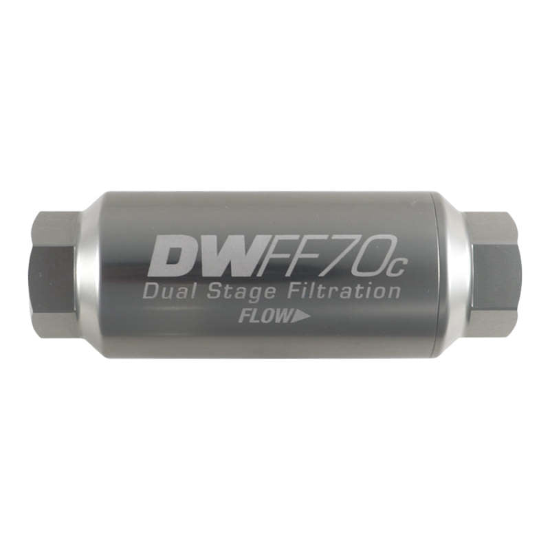 DeatschWerks 10AN Female 10 Micron 70mm Compact In-Line Fuel Filter Kit-Fuel Filters-DeatschWerks