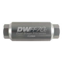 Load image into Gallery viewer, DeatschWerks 10AN Female 10 Micron 70mm Compact In-Line Fuel Filter Kit-Fuel Filters-DeatschWerks