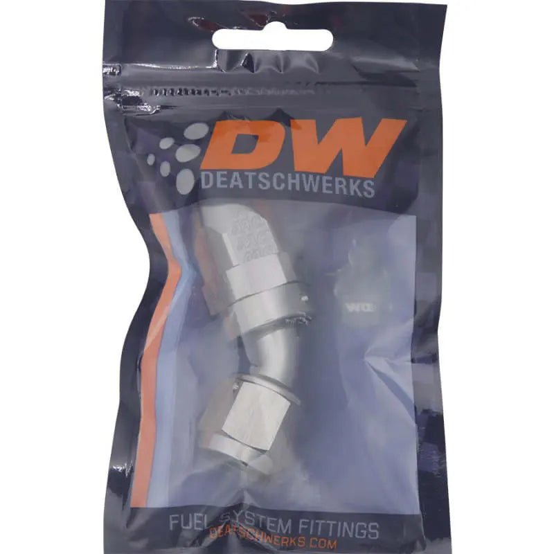 DeatschWerks 8AN Female Swivel 45-Degree Hose End PTFE (Incl. 1 Olive Insert) DeatschWerks