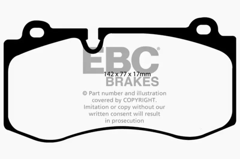 EBC 07-08 Mercedes-Benz CL550 5.5 Redstuff Front Brake Pads EBC